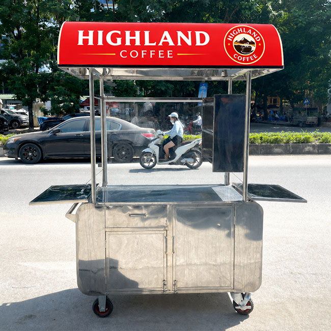 Xe cafe highland tối ưu diện tích