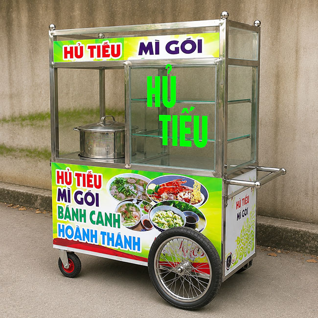 Xe hủ tiếu màu xanh nõn tối ưu vận hành