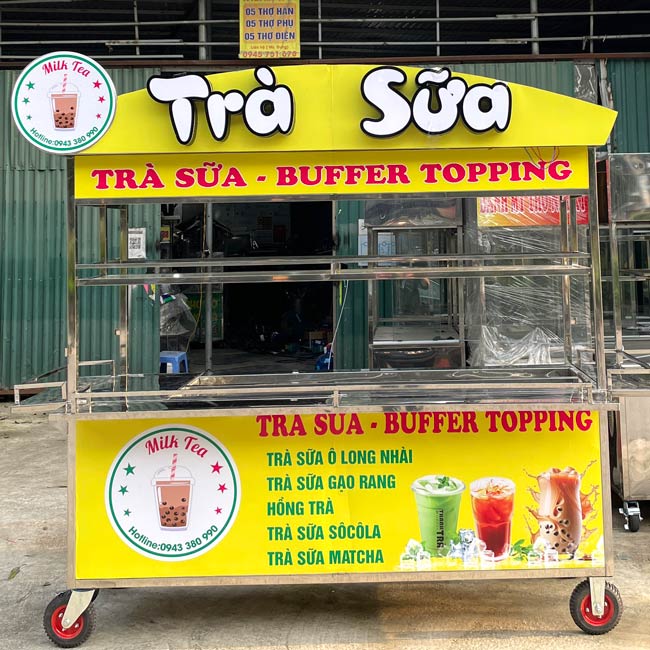 Xe trà sữa màu vàng