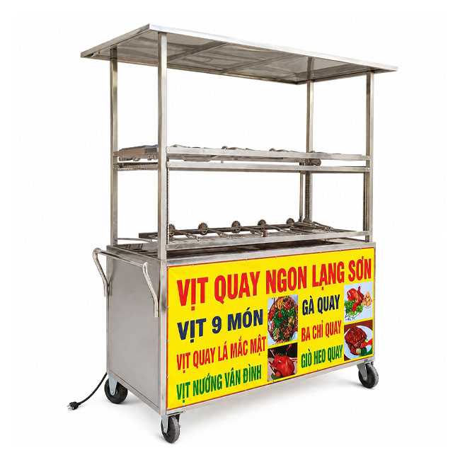 Xe vịt quay, gà quay Quang Huy giá tốt