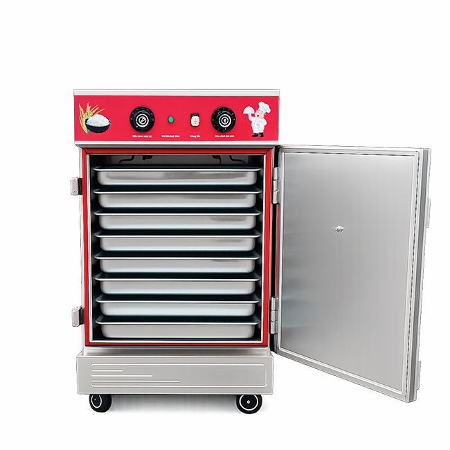 Tủ cơm công nghiệp điện 8 khay inox 201 TC8DL-NK