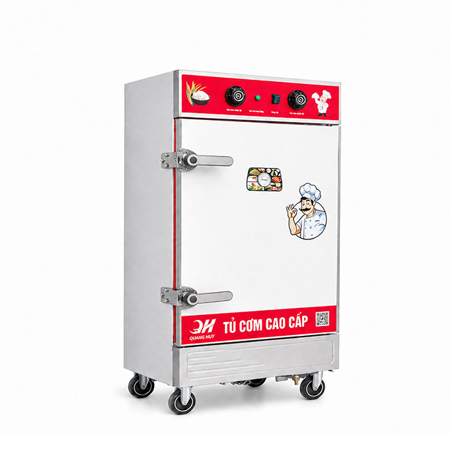 Tủ cơm công nghiệp điện 8 khay inox 201 TC8DL-NK
