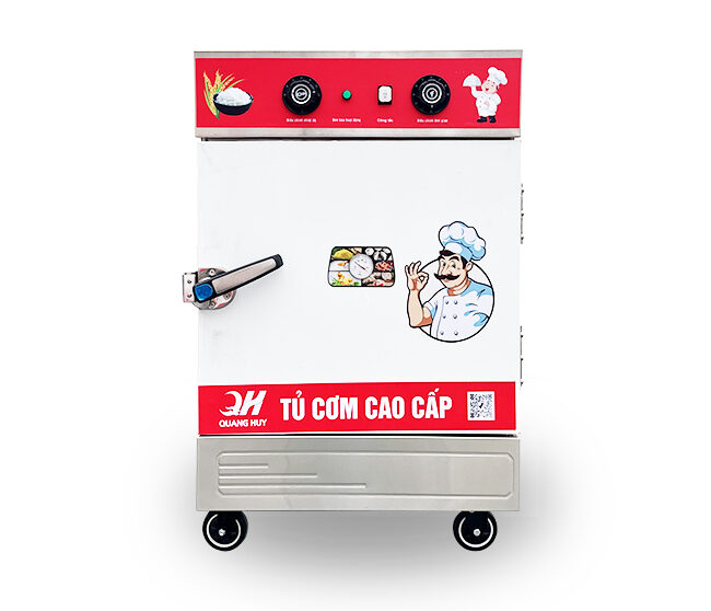 Tủ cơm công nghiệp 6 khay inox 201 chất lượng
