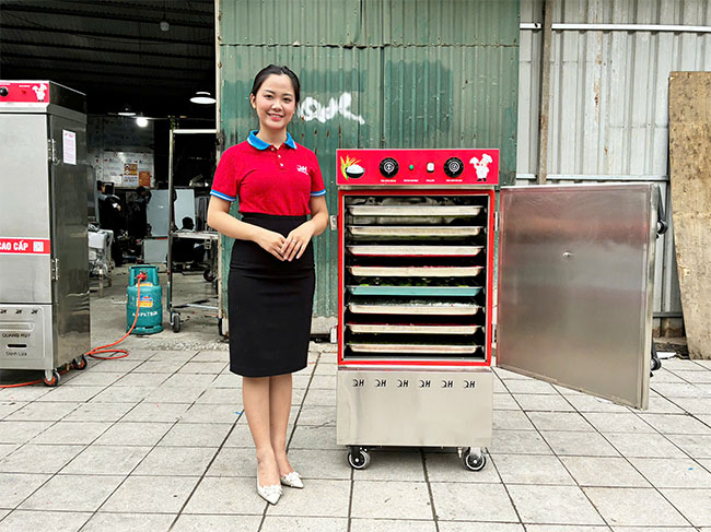 Tủ cơm điện 8 khay inox 201 Quang Huy chất lượng