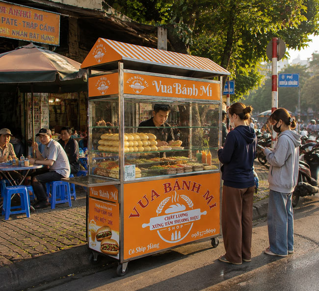 Kinh doanh tại chợ đêm, phố đi b