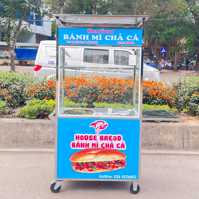 Mẫu xe bánh mì chả cá