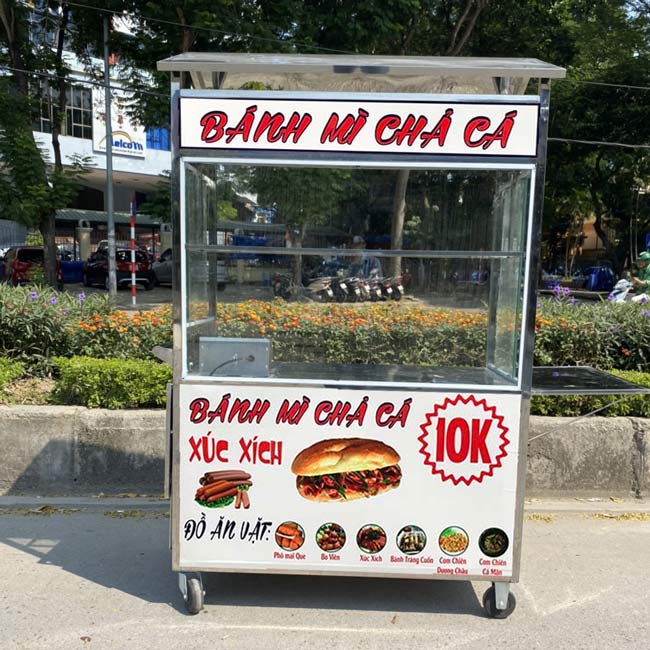 Mẫu xe bánh mì chả cá