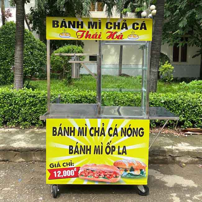 Mẫu xe bánh mì chả cá