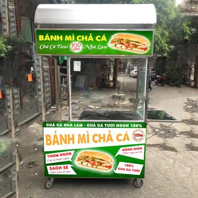 Mẫu xe bánh mì chả cá
