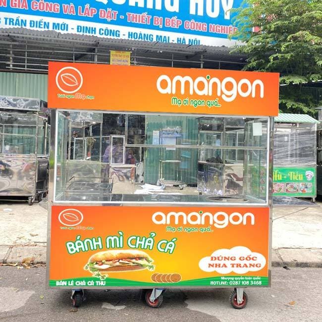Mẫu xe bánh mì chả cá