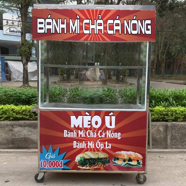 Mẫu xe bánh mì chả cá
