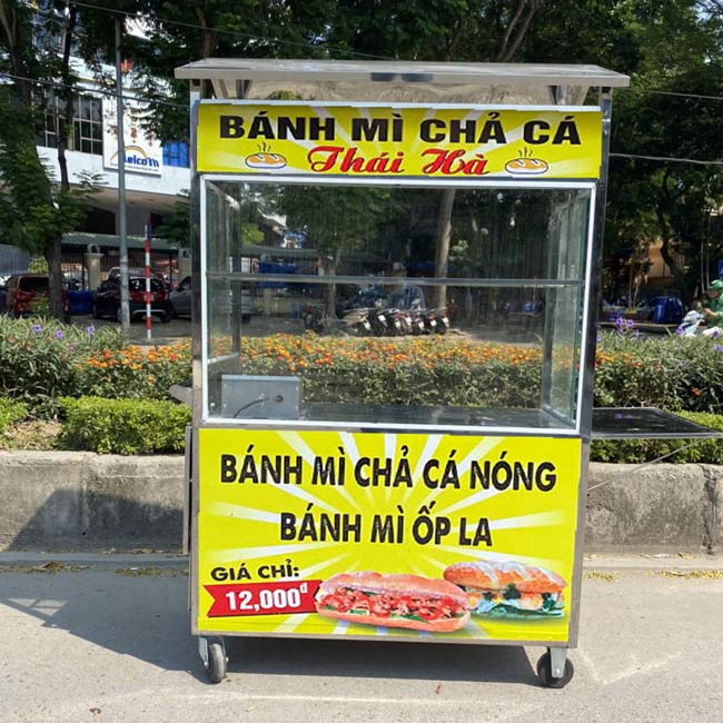 Mẫu xe bánh mì chả cá