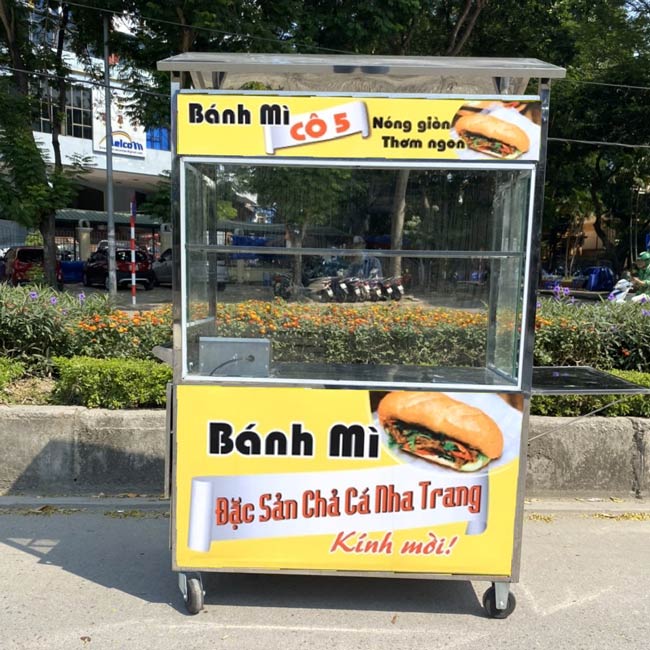 Mẫu xe bánh mì chả cá