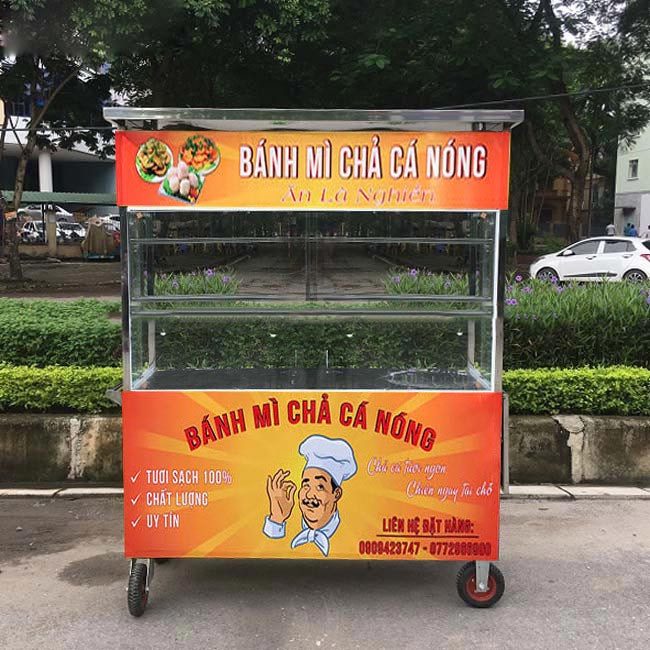 Mẫu xe bánh mì chả cá