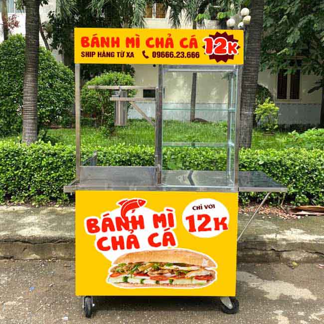 Mẫu xe bánh mì chả cá