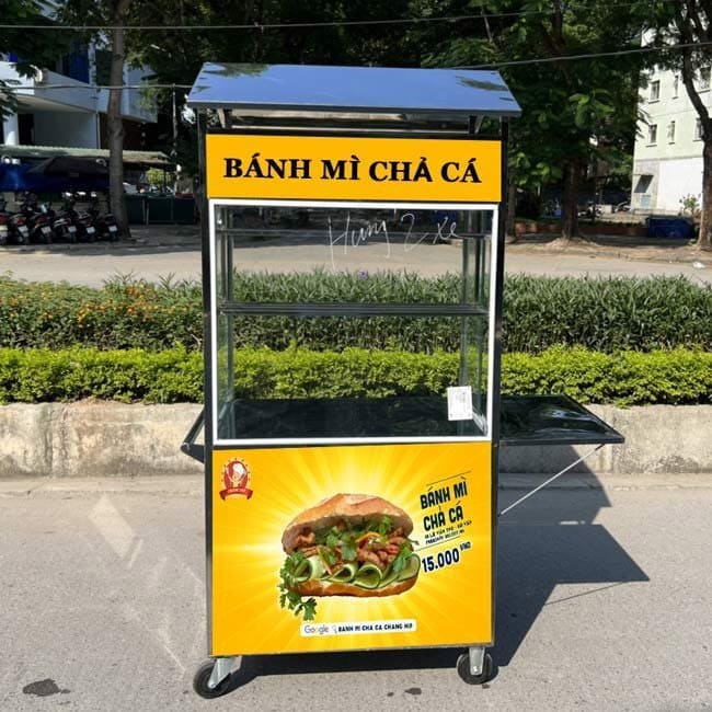 Mẫu xe bánh mì chả cá