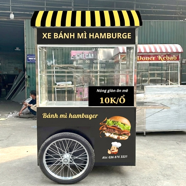 Mẫu xe bánh mì hamburger