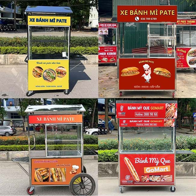 Mẫu xe bánh mì pate