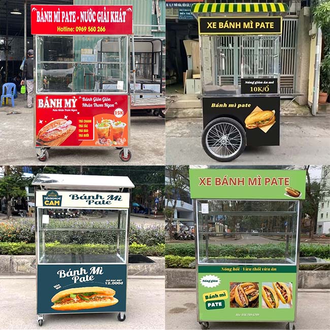 Mẫu xe bánh mì pate