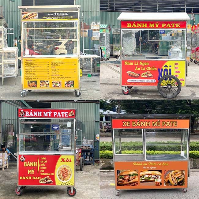 Mẫu xe bánh mì pate