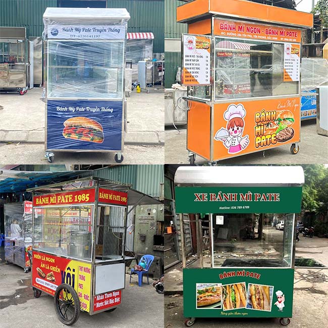 Mẫu xe bánh mì pate