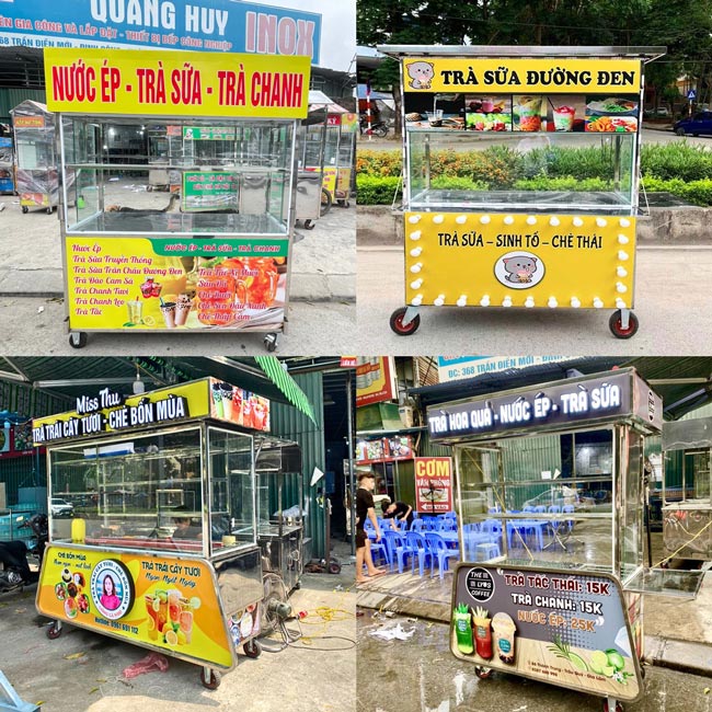 Mẫu Tủ Trà Sữa Vỉa Hè
