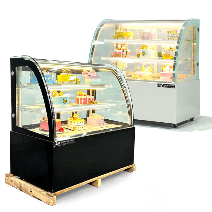 Tủ bánh kem kính cong 1m2