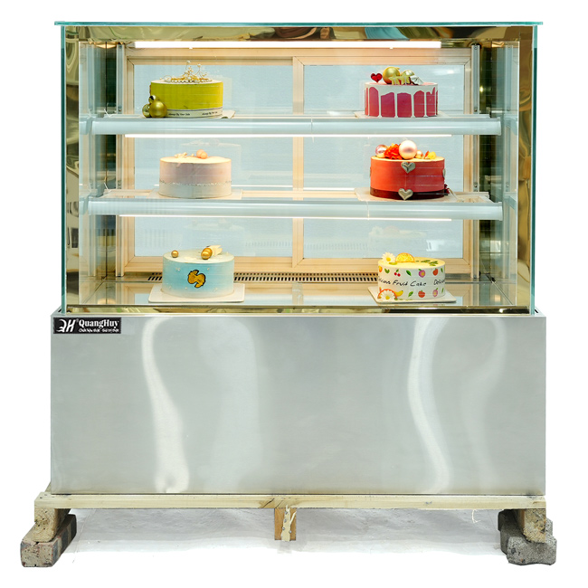 Tủ bánh kem kính vuông 0.9m