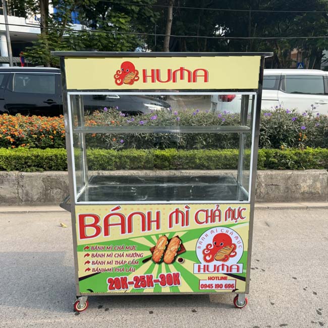 Mẫu xe bánh mì chả cá