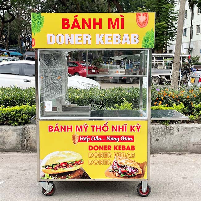 Xe bánh mì Thổ Nhĩ Kỳ 1m2 mái bằng tính thẩm mỹ cao