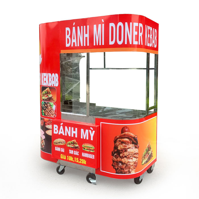 Xe bánh mì Thổ Nhĩ Kỳ 1m8 Kính cong XBM-TNK1.8