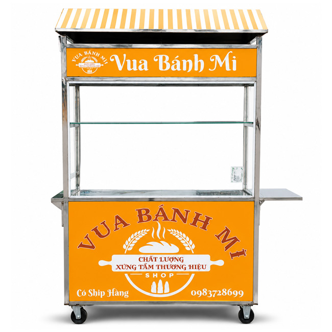 Xe Doner Kebab Vua bánh mì 1m2 mái chùa XBM-TNK1.2-MB