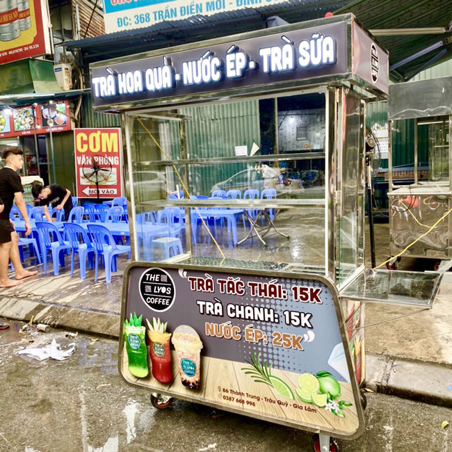 Xe Trà Sữa Vỉa Hè Giá Bao Nhiêu