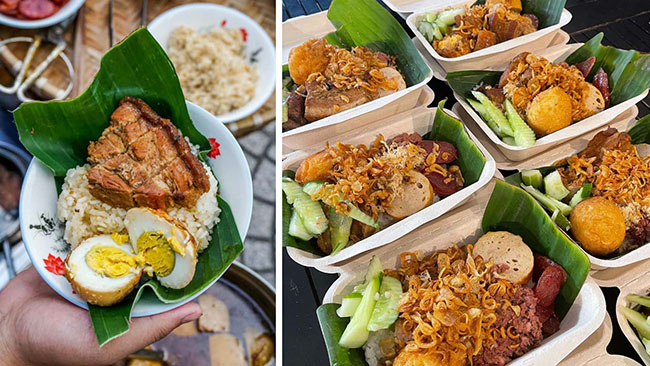 Bán xôi ăn sáng cho học sinh