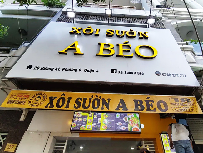 Bảng hiệu bán xôi nên đặt tên qusn dễ nhìn