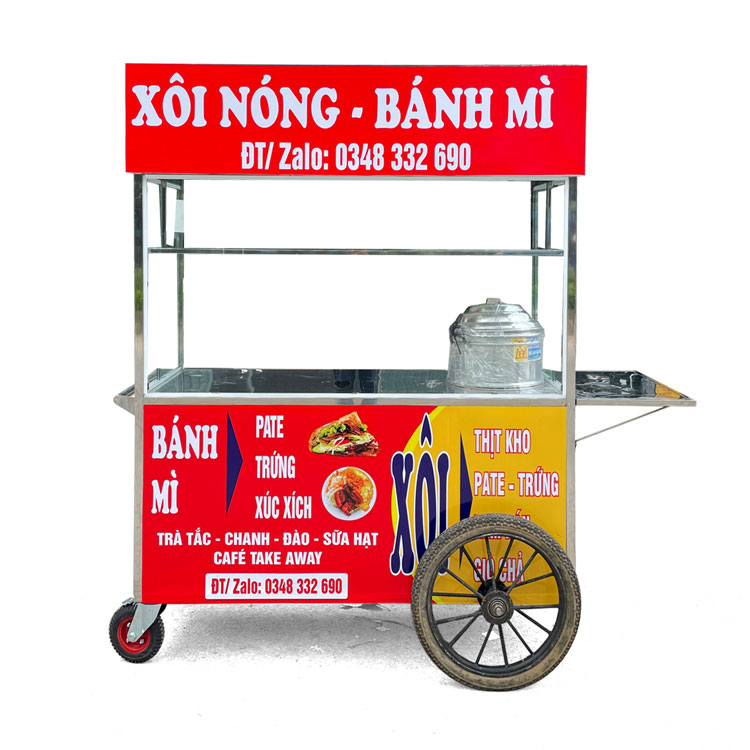 Bảng hiệu bán xôi nên để số điện thoại và thông tin đặt xôi