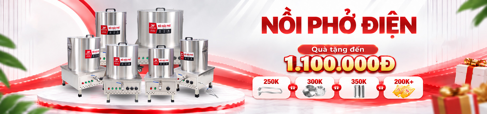 Nồi Nấu Phở Điện 20L-500L Inox 201/304 Giá Tốt Năng Suất Cao