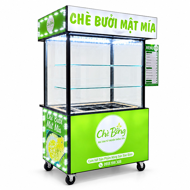 Cách vệ sinh và bảo quản xe đẩy bán chè Bông