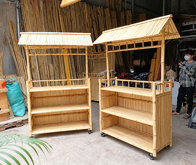 Cần che chắn khi sử dụng xe bán xôi bằng tre ngoài trời
