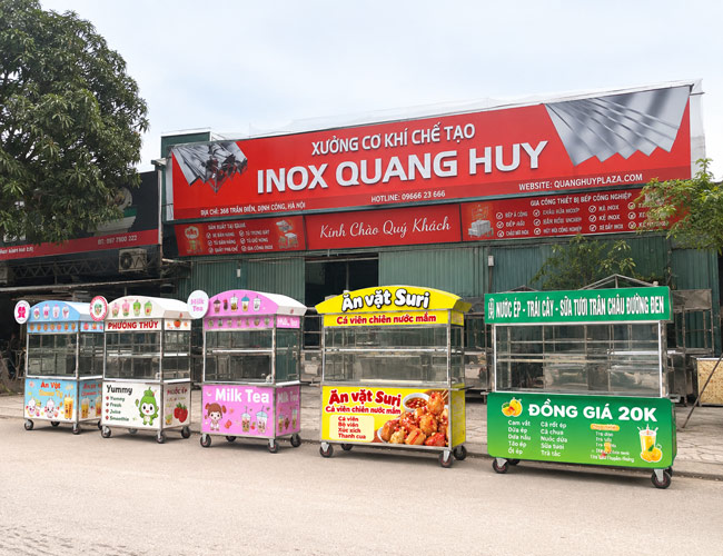 Đặt thiết kế xe bán cá viên chiên theo thương hiệu riêng tại Quang Huy