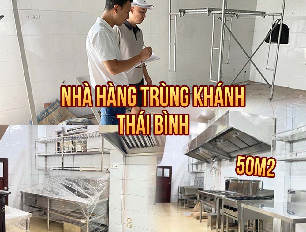 Dự án thi công bếp nhà hàng Trùng Khánh Thái Bình