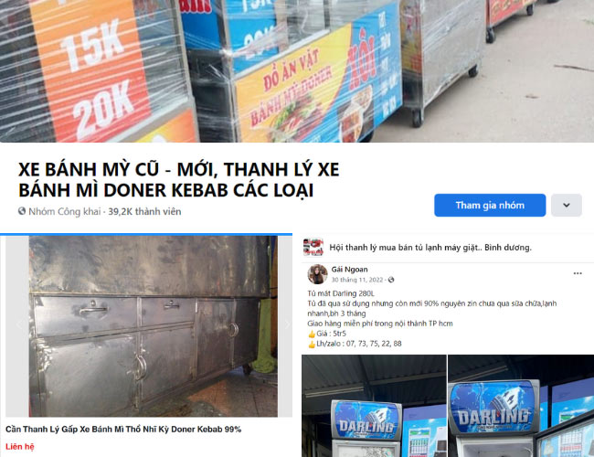 Hội nhóm bán đồ cũ xe bánh mì Doner Kebab