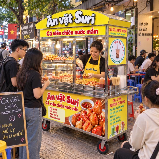 Không chỉ bán cá viên chiên nước mắm