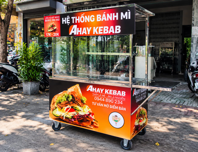 Kích thước 1m2 vừa đủ cho nhiều điểm bán khác nhau
