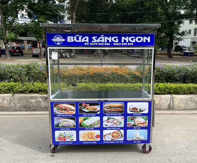 Lựa chọn mẫu xe bán hàng, thiết kế quầy và túi đựng thu hút