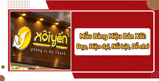 Mẫu bảng hiệu bán xôi đẹp