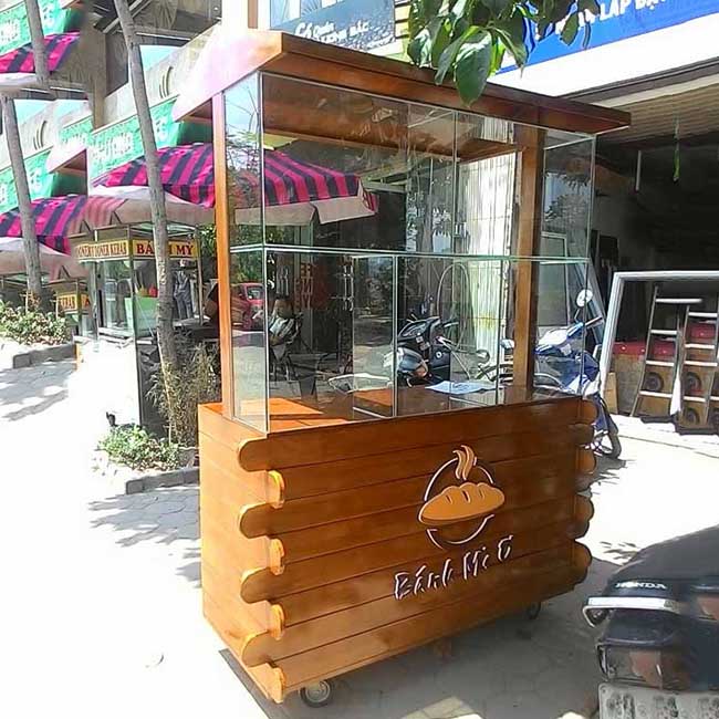 Mẫu xe bán xôi bằng gỗ