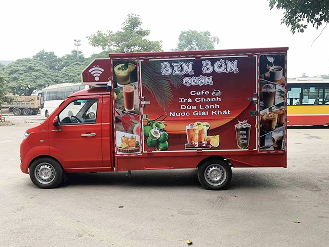 Mẫu xe tải bán cafe
