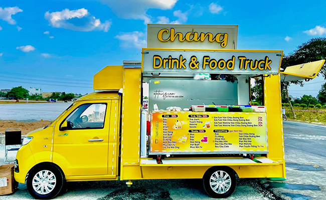 Mẫu xe tải bán cafe