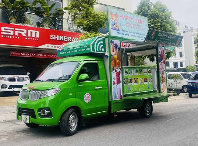 Mẫu xe tải bán cafe